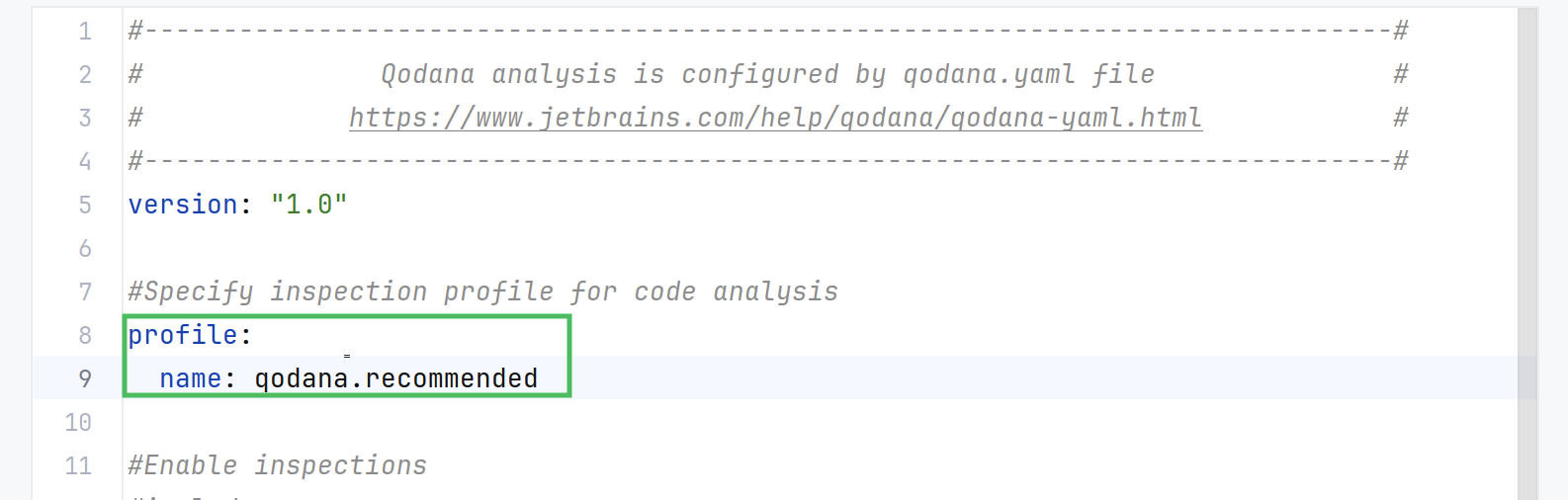 Configuring a Qodana profile Configuring a Qodana profile