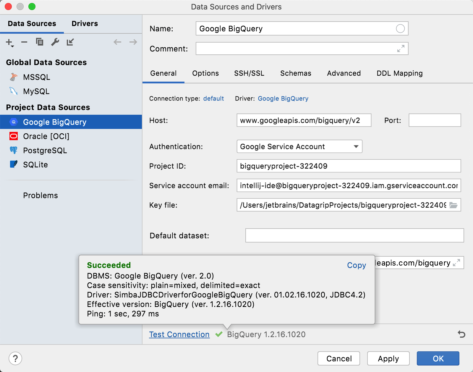 Connecting with a Google Service Account Connecting with a Google Service Account