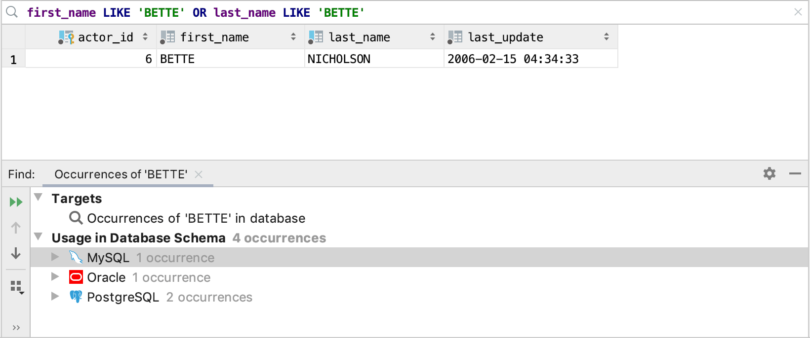 Full match search Full match search