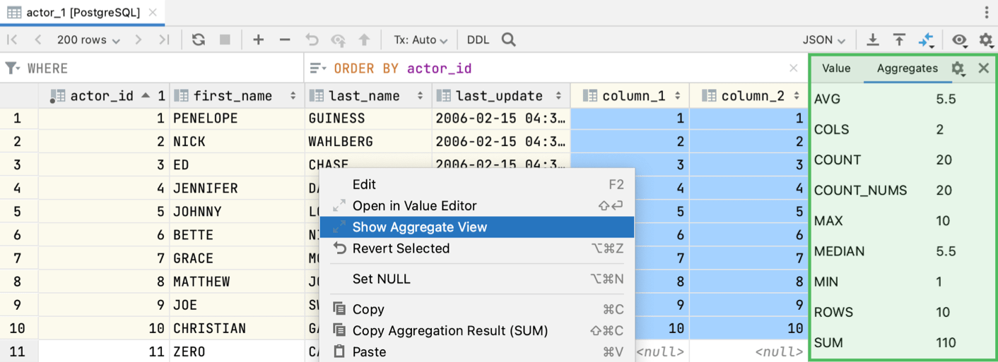 Open in Value Editor context menu option Open in Value Editor context menu option