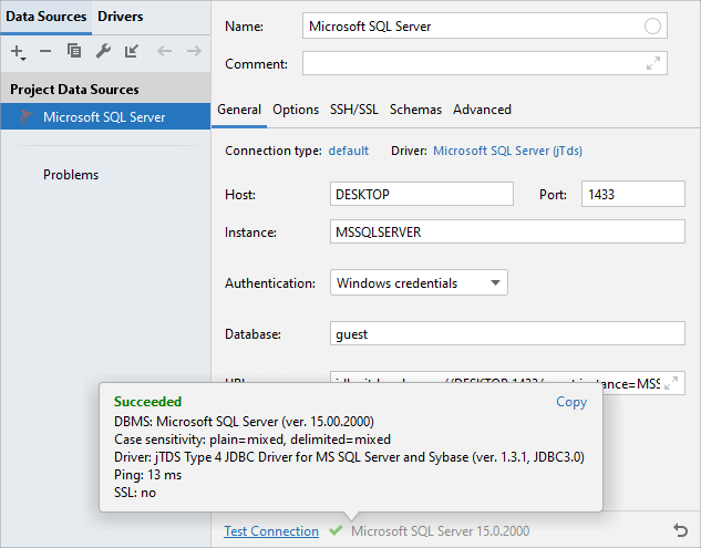Connect by using SQL Server authentication Connect by using SQL Server authentication