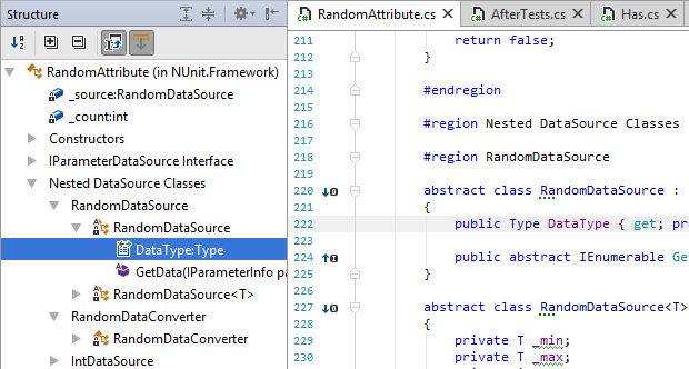 JetBrains&nbsp;Rider: File Structure view