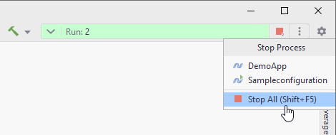 JetBrains&nbsp;Rider: Run/debug configurations. Launch list