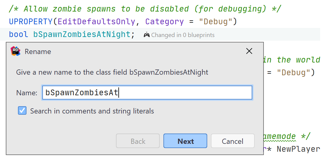 JetBrains&nbsp;Rider: Rename
