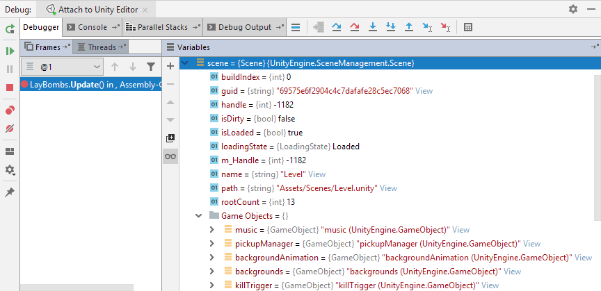 Debug Unity applications Debug Unity applications