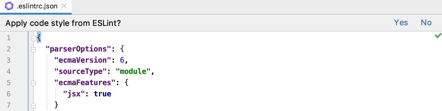 JetBrains&nbsp;Rider suggests importing the code style from ESLint