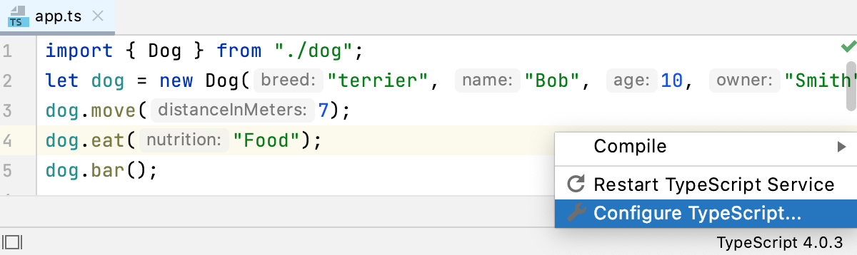 TypeScript widget TypeScript widget