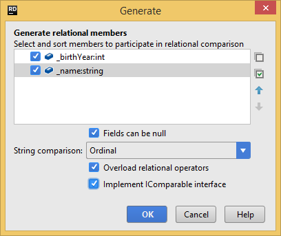 Generating relational members with JetBrains Rider Generating relational members with JetBrains Rider