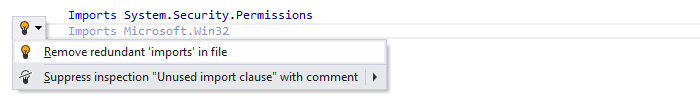 JetBrains Rider: Remove redundant imports in Visual Basic JetBrains Rider: Remove redundant imports in Visual Basic