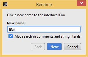 JetBrains Rider: Rename refactoring JetBrains Rider: Rename refactoring