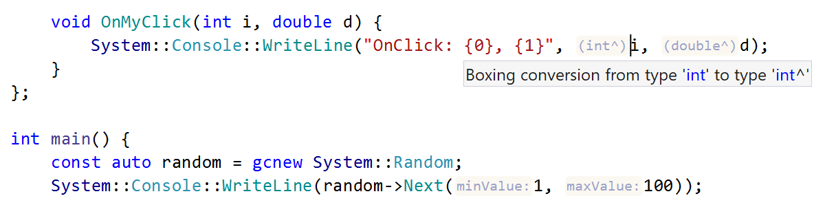 C++/CLI boxing conversions C++/CLI boxing conversions