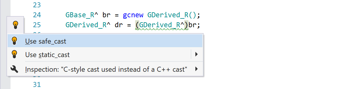 C-style cast used instead of a C++ cast C-style cast used instead of a C++ cast
