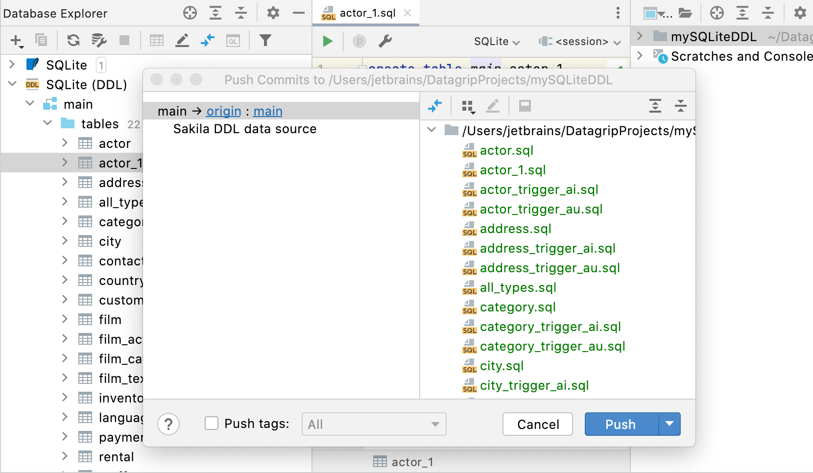 Commit and push your changes to VCS Commit and push your changes to VCS