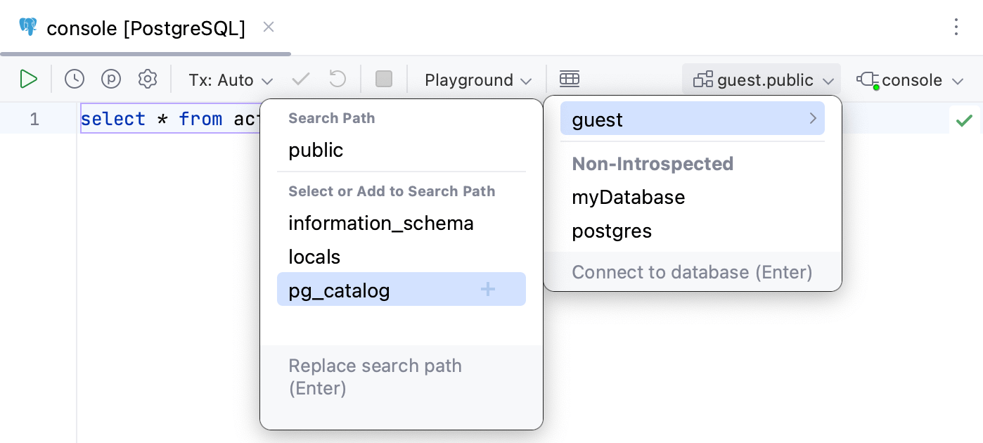 Control the search path for PostgreSQL and Redshift Control the search path for PostgreSQL and Redshift