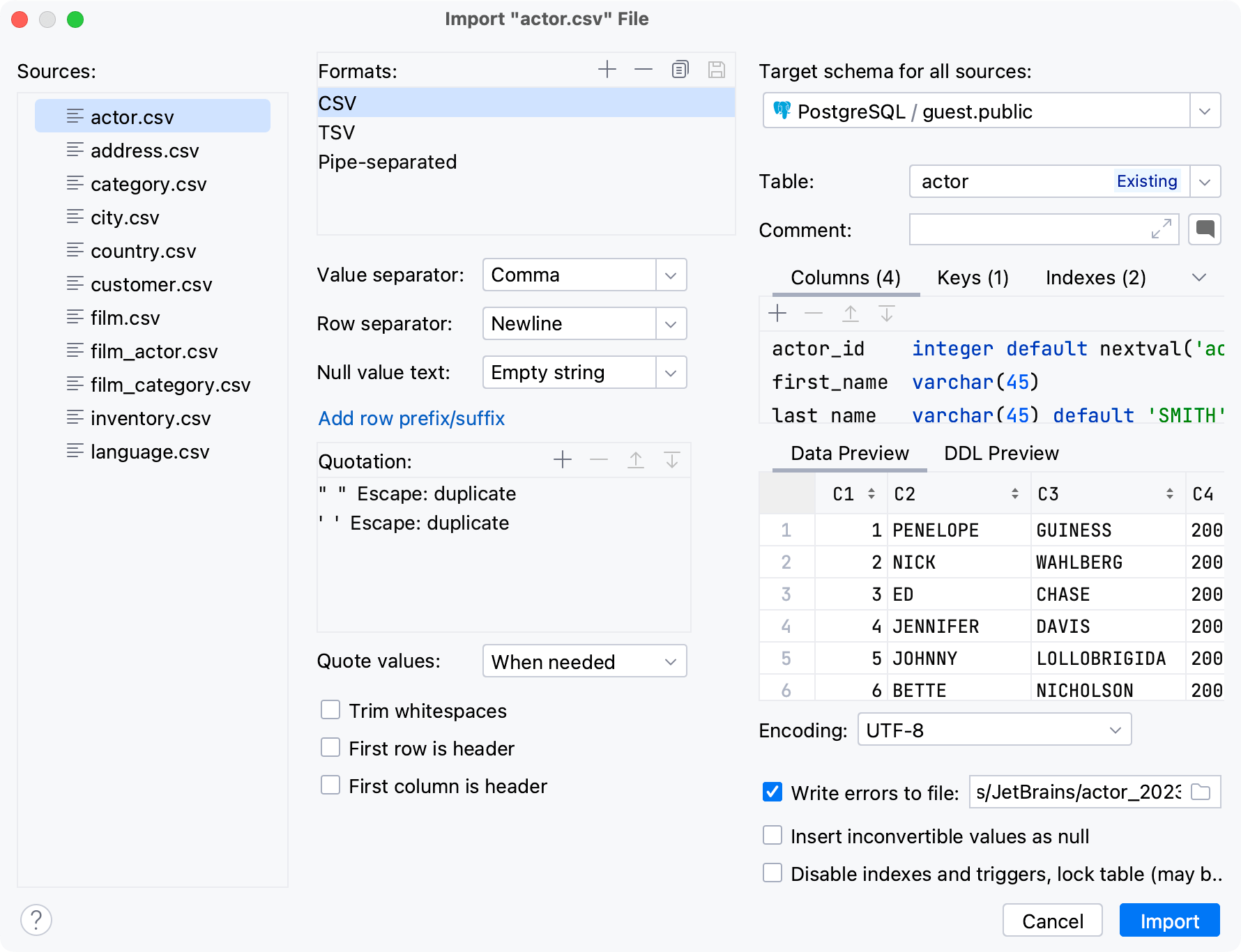 Import multiple CSV files into a database Import multiple CSV files into a database