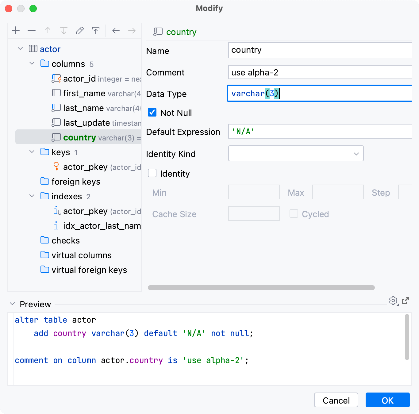 GUI part of the dialog GUI part of the dialog