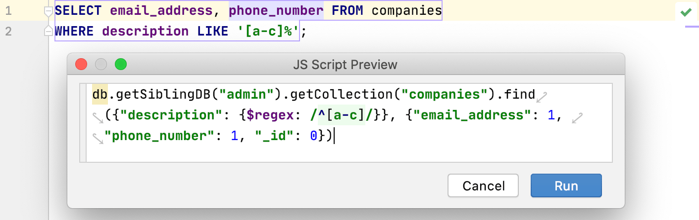 wildcards for the LIKE operator wildcards for the LIKE operator