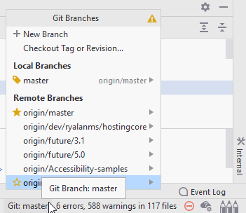 Git widget Git widget