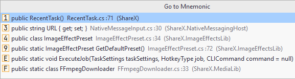 JetBrains Rider: Go to mnemonic bookmark JetBrains Rider: Go to mnemonic bookmark