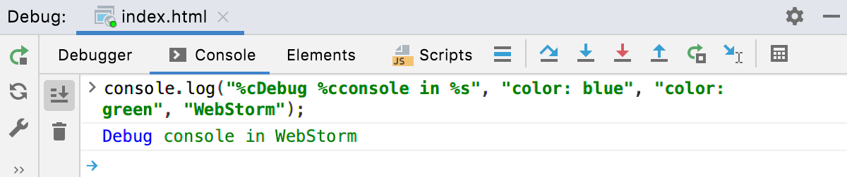JavaScript interactive debugger console: applying CSS style to log messages JavaScript interactive debugger console: applying CSS style to log messages