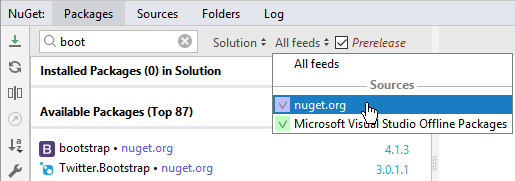 Rider: choosing NuGet package sources Rider: choosing NuGet package sources