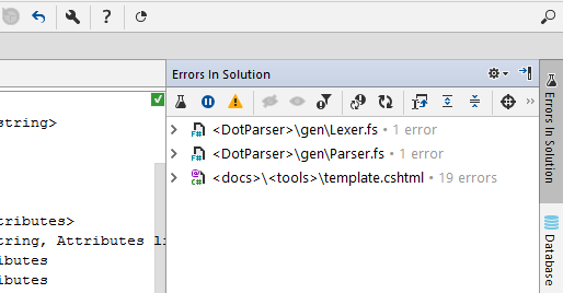 JetBrains Rider: Errors in solution. F# JetBrains Rider: Errors in solution. F#