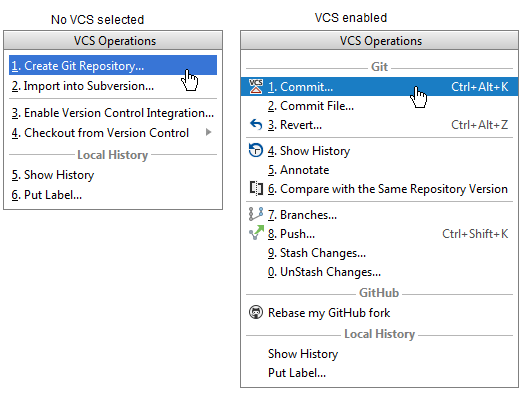 vcs operations popup vcs operations popup