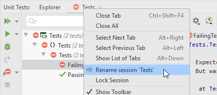 Rename unit test session Rename unit test session