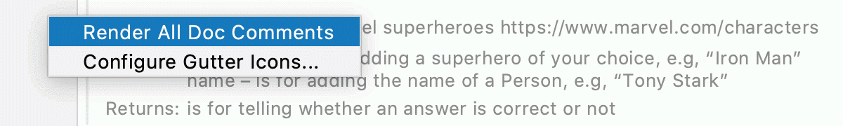 Render all comments in the current file Render all comments in the current file