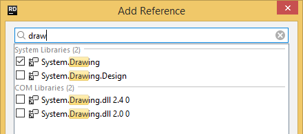 JetBrains Rider: 'Add Reference' dialog JetBrains Rider: 'Add Reference' dialog
