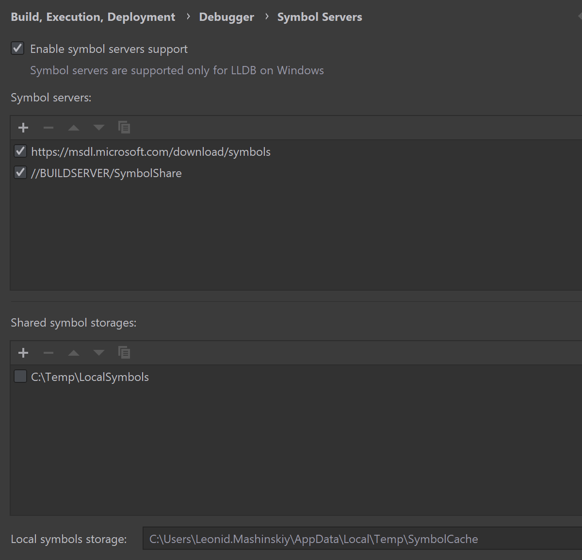 Symbol servers Symbol servers