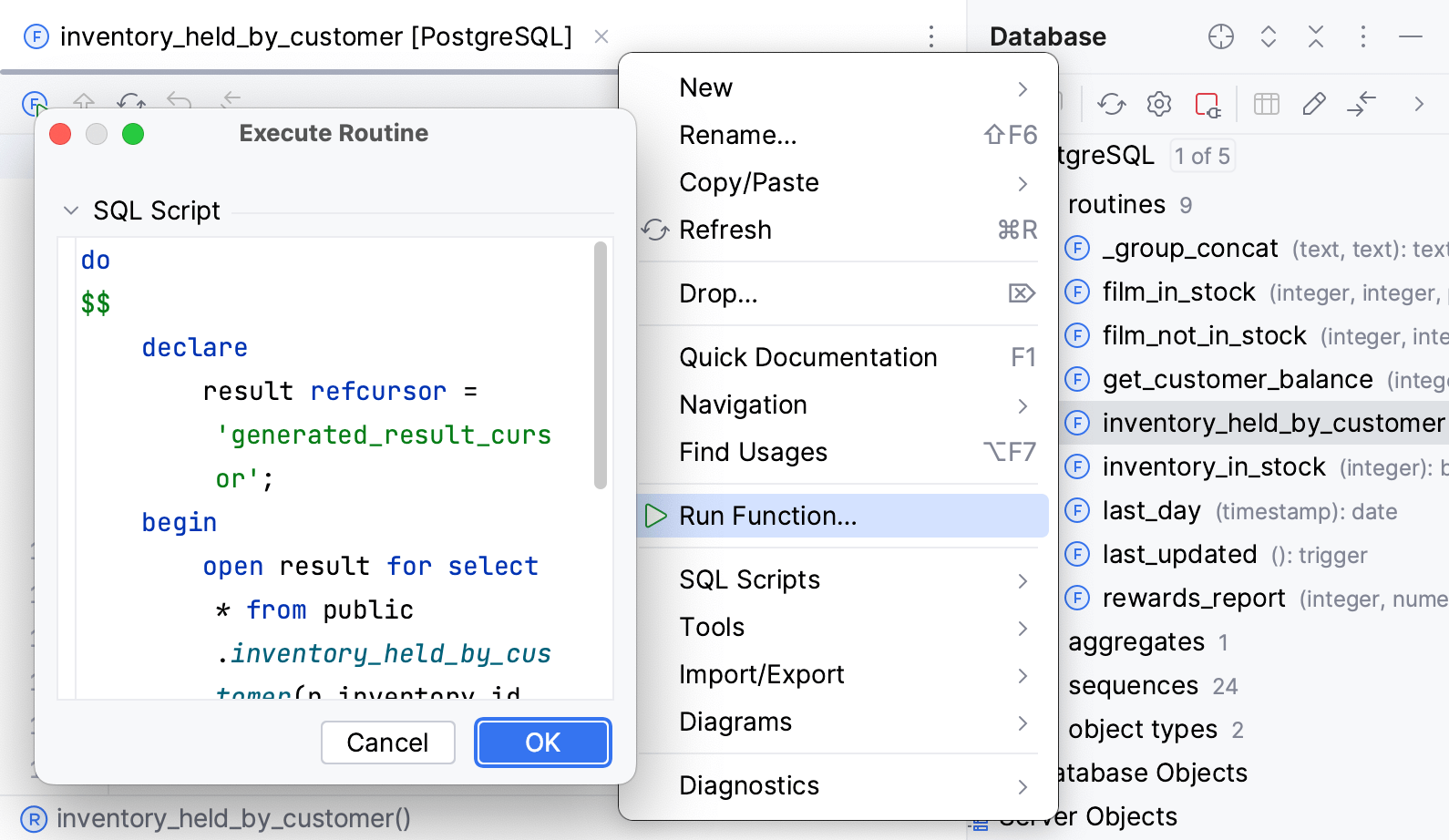 Run stored procedures Run stored procedures