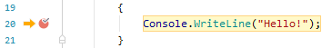 JetBrains Rider: A breakpoint is hit JetBrains Rider: A breakpoint is hit