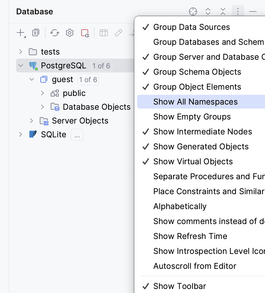 Show All Namespaces is disabled Show All Namespaces is disabled