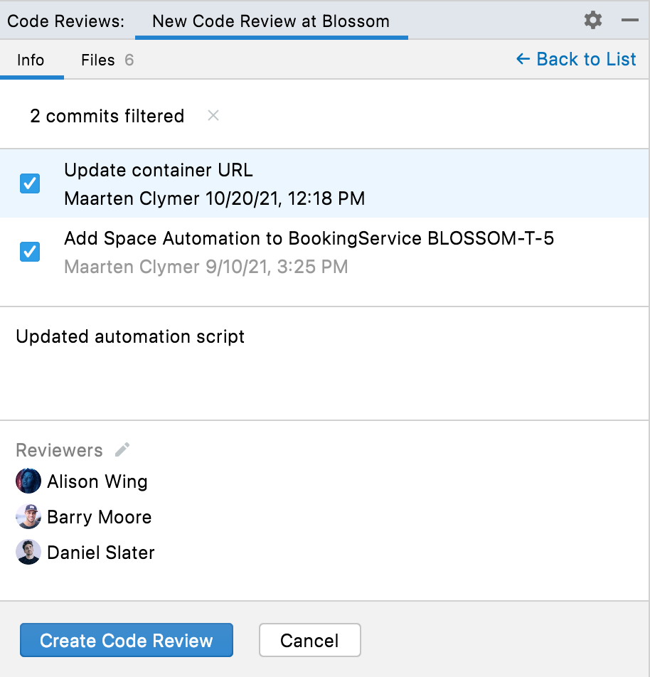 Create Space code review Create Space code review