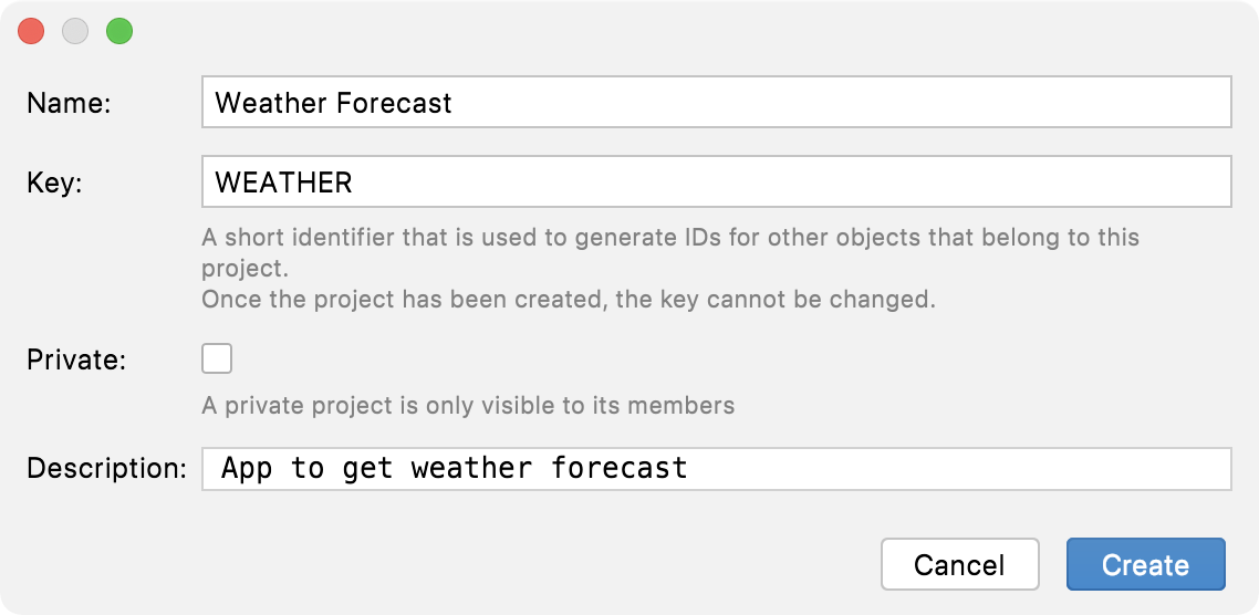 Create a project in Space Create a project in Space