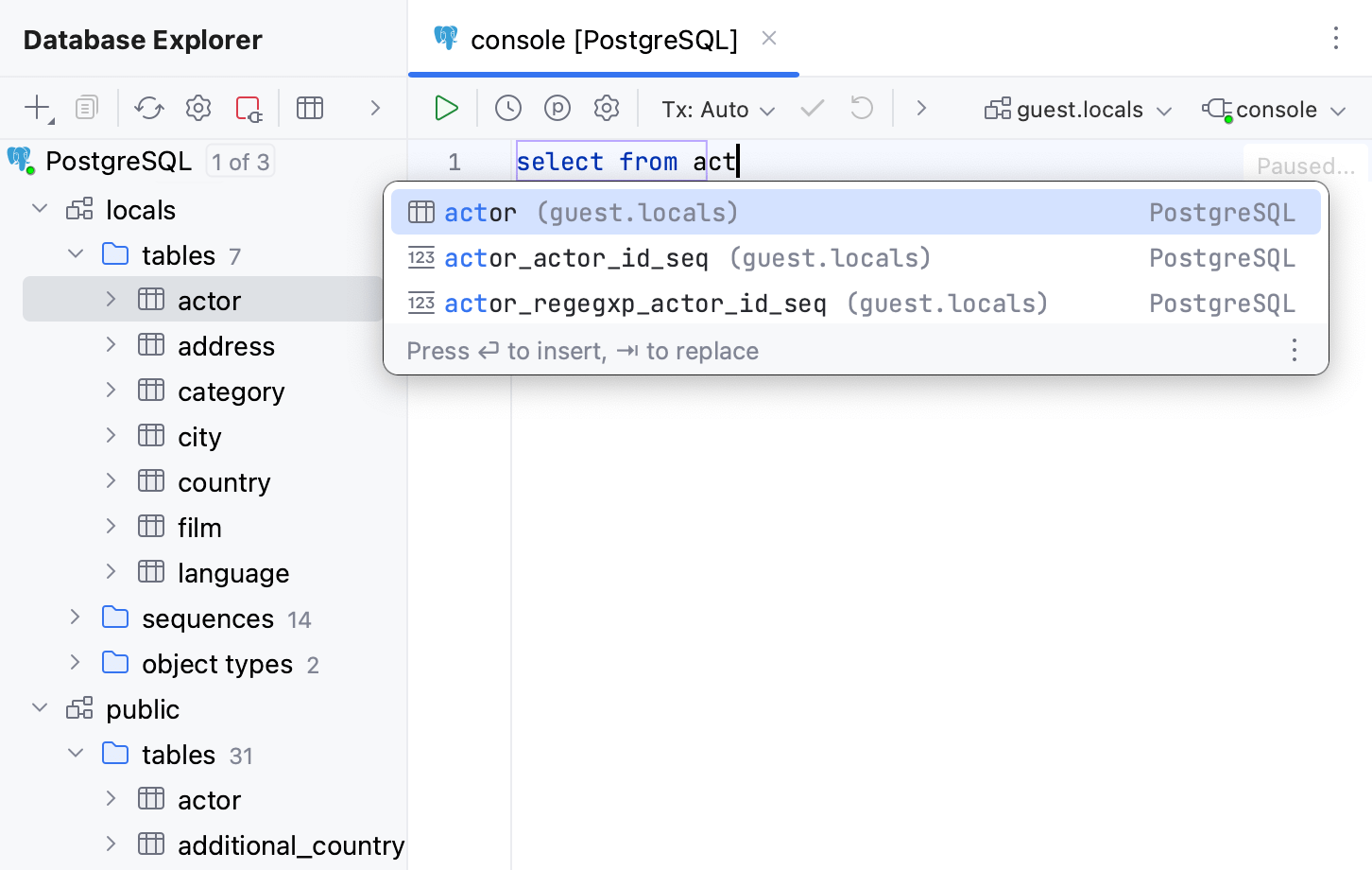 Objects suggested from the current path only Objects suggested from the current path only