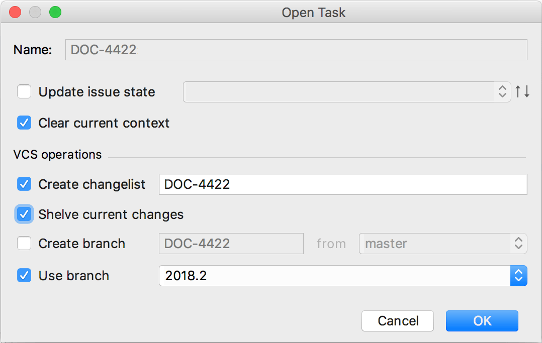 Opening a tracker task Opening a tracker task