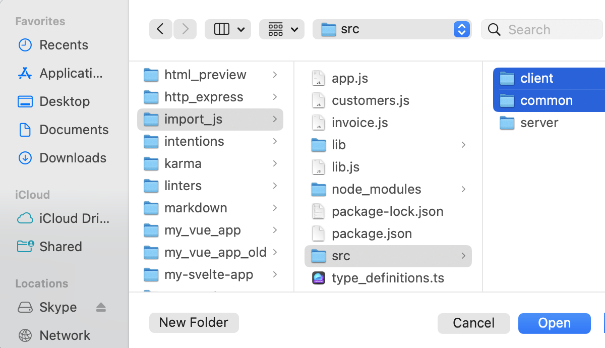 Add scope for HTML: select folders Add scope for HTML: select folders