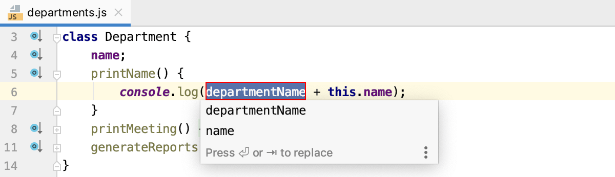 Introduce Constant: select the name Introduce Constant: select the name
