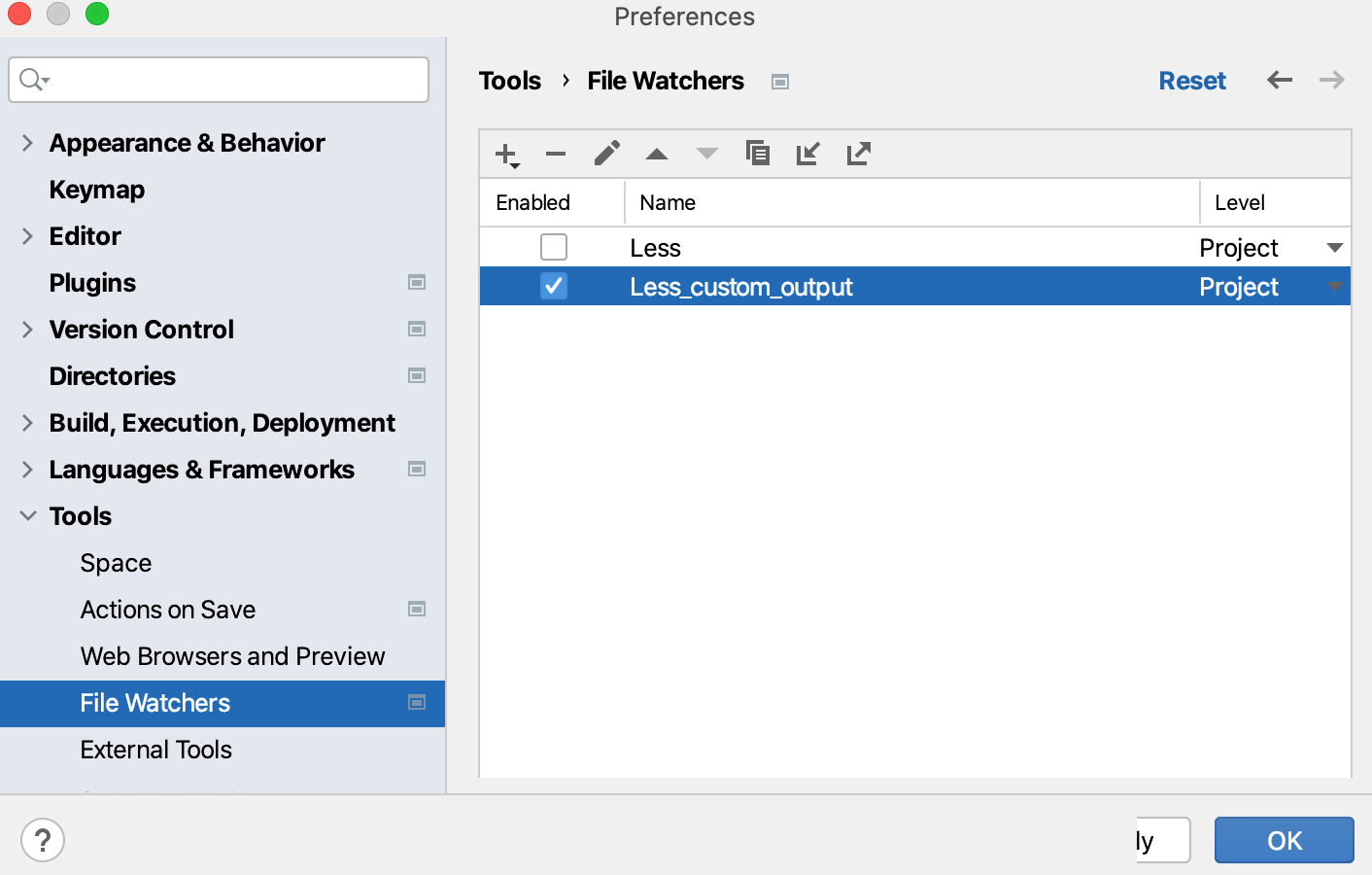 New File Watcher with custom output path saved and enabled New File Watcher with custom output path saved and enabled