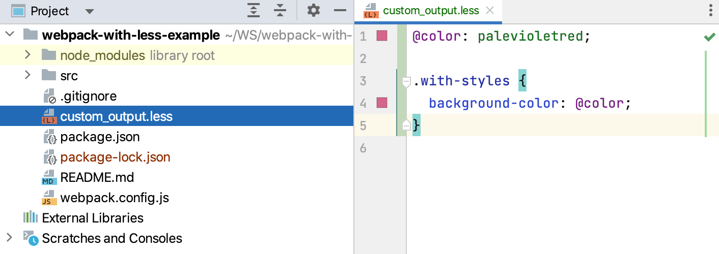 Project structure Project structure