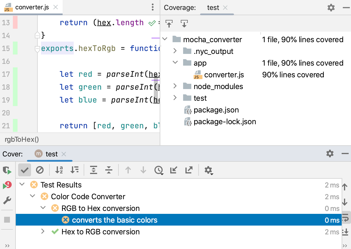 Mocha tests: coverage report Mocha tests: coverage report