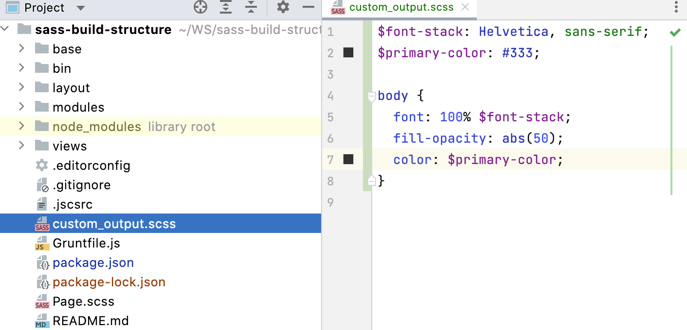 Project structure Project structure