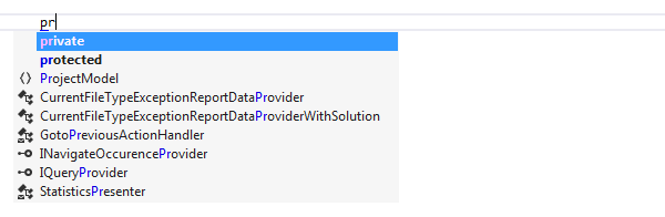 JetBrains Rider: Suggesting C# keywords in code completion