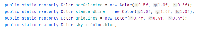 JetBrains Rider: Assistance for Unity colors