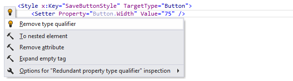 JetBrains Rider: Remove type qualifier quick-fix in XAML JetBrains Rider: Remove type qualifier quick-fix in XAML