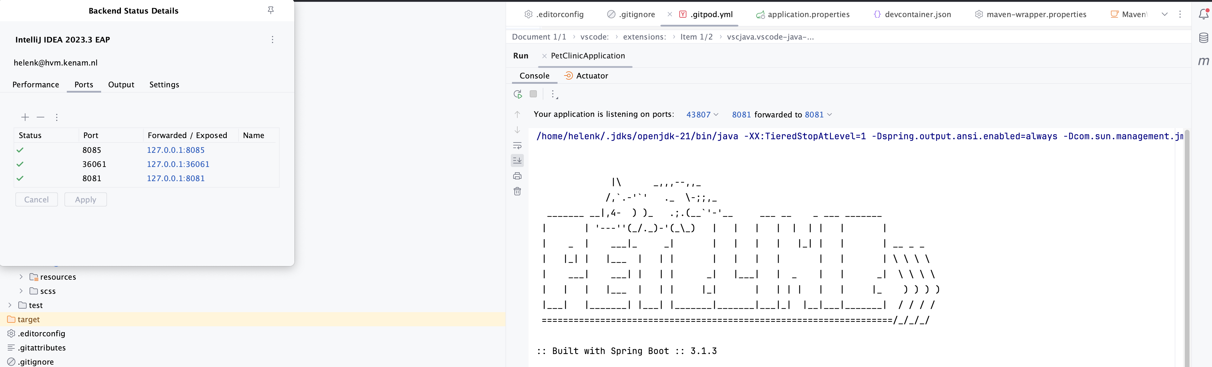 Backend control center Backend control center