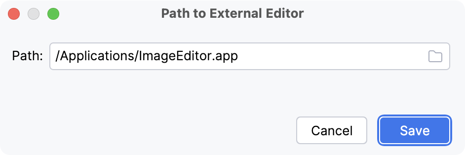 Specifying the path to an external editor Specifying the path to an external editor