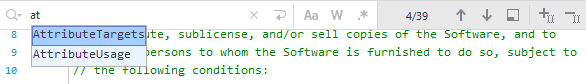 JetBrains Rider: Looking for symbols from the search field (Ctrl+F) JetBrains Rider: Looking for symbols from the search field (Ctrl+F)